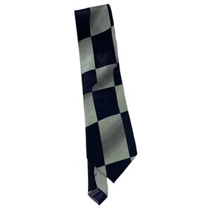 Black & Silver Checkered Flag Tie Fun Ties